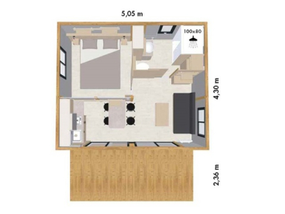 Eden cabin plan &copy; Camping Marius